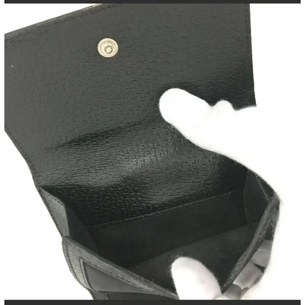 GUCCI GG Logo Canvas Leather Bifold Wallet /1A7636. 03504162106